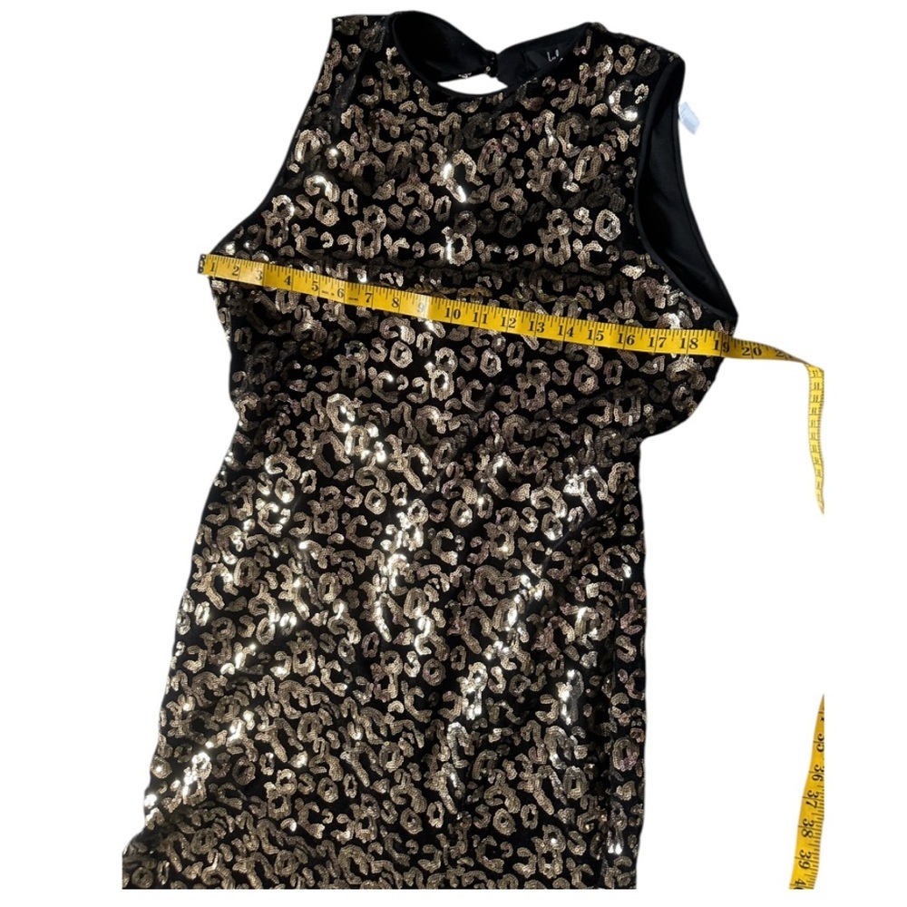 Lulu's Black and Silver Sequin Maxi Gown - Picture 6 of 9